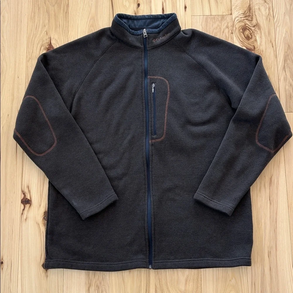 Columbia Brown Zip Up Sweater Size XL